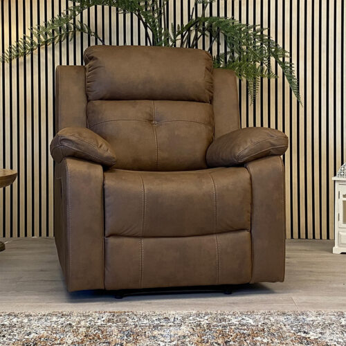 Gilmore Reclining Armchair - Brown