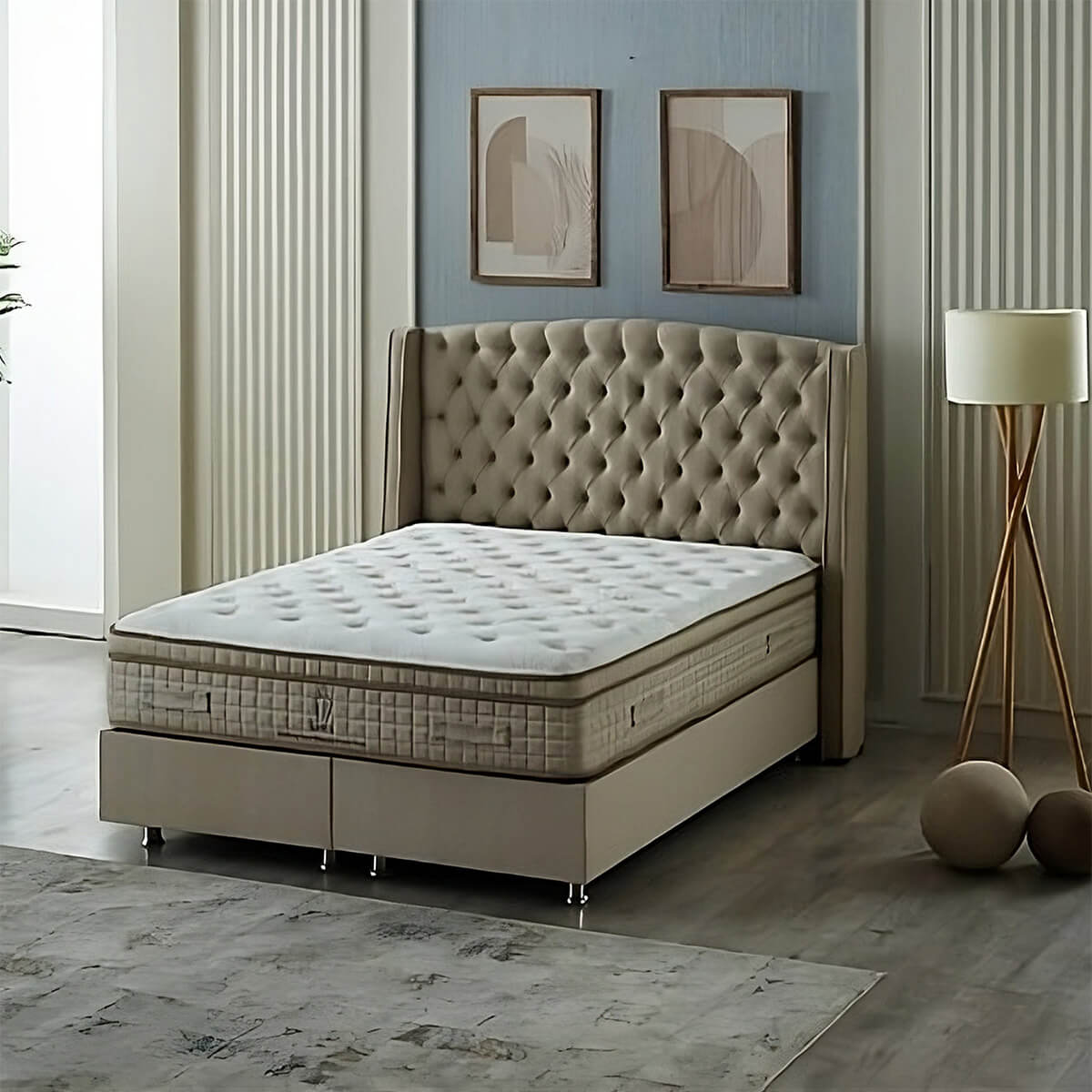 Boston Ottoman Bed - Beige