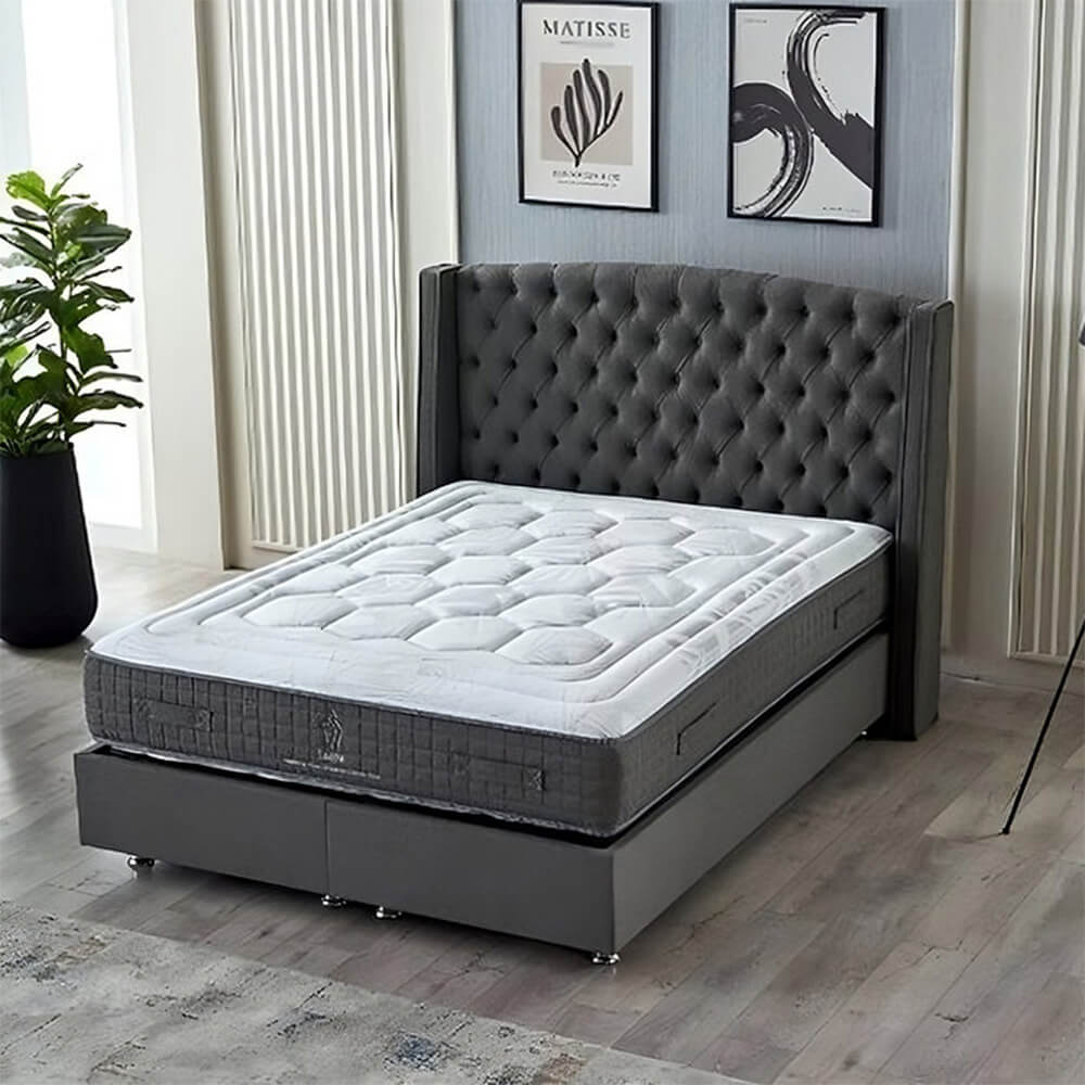 Boston Ottoman Bed - Charcoal