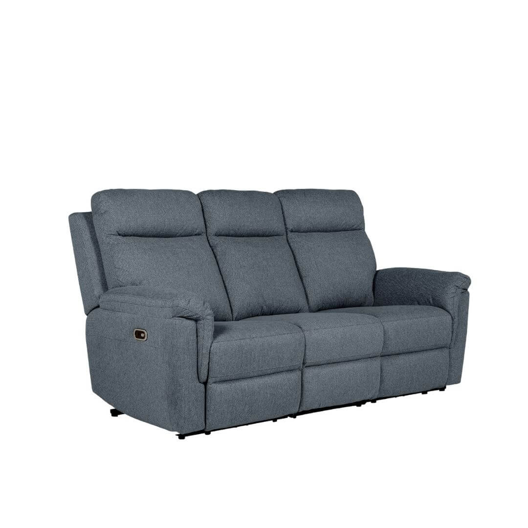 Bowie 3 Seater Electric Recliner - azul