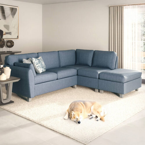 Cantrell corner sofa RHF Blue