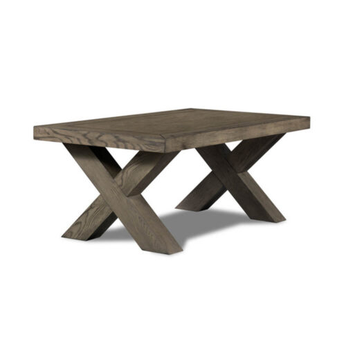 X oak coffee table dark